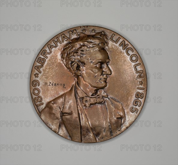 Three Medals Depicting Lincoln, 1865/94. Creator: Unknown.