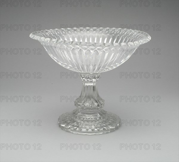 Compote in "Thumbprint" pattern, 1850/60. Creator: Unknown.