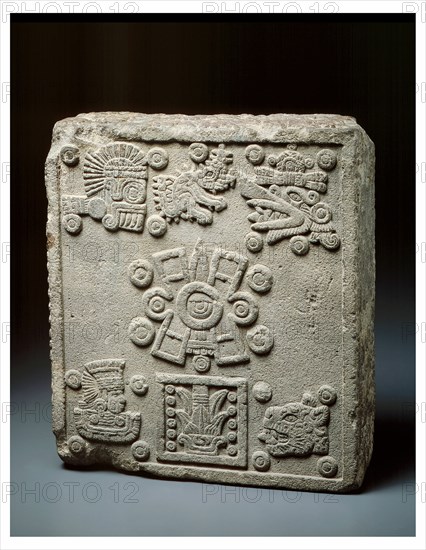 Coronation Stone of Motecuhzoma II (Stone of the Five Suns), 1503. Creator: Unknown.