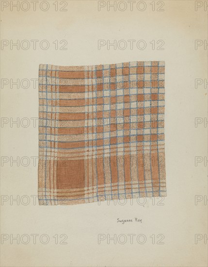 Woven Napkin, c. 1937. Creator: Suzanne Roy.