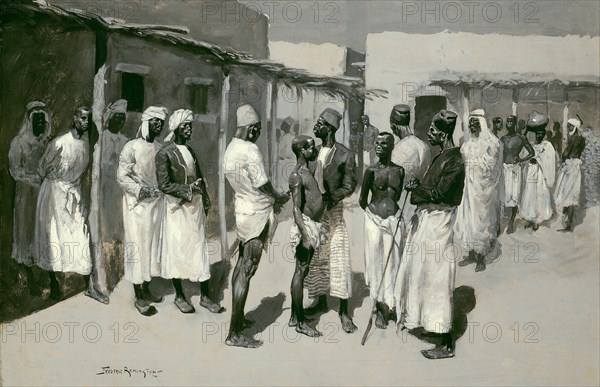 Slave Market, 1893. Creator: Frederic Remington.