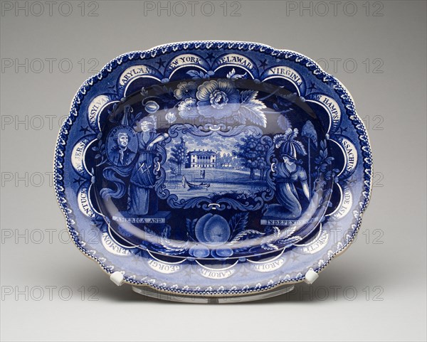 Platter, c. 1826. Creator: James and Ralph Clews.