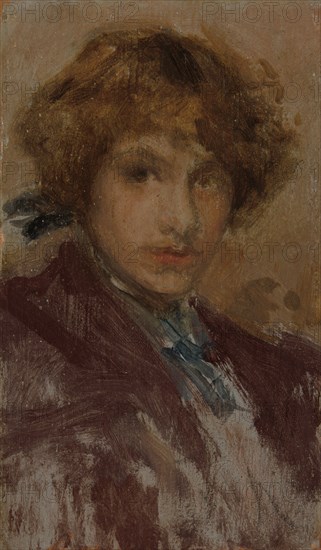 Study of a Girl's Head and Shoulders, 1896/97. Creator: James Abbott McNeill Whistler.
