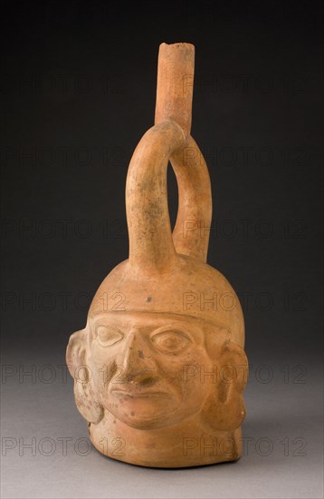 Portrait Vessel of a Figure with Large Disk Earflares, 100 B.C./A.D. 500. Creator: Unknown.