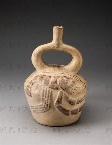 Stirrup Spout Vessel with Raised Lobster Motifs, 100 B.C./A.D. 500. Creator: Unknown.