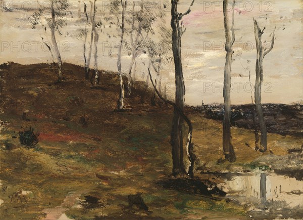 Hillside with Trees, 1872/78. Creator: William Morris Hunt.