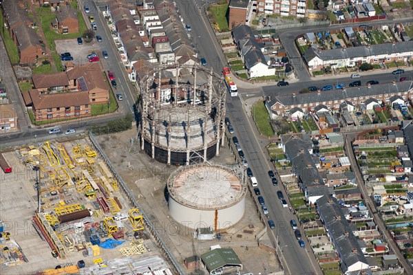 19th century gas holders, Barrack Road, Great Yarmouth, Norfolk, 2015. Creator: Historic England.