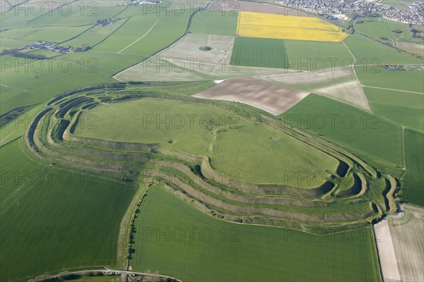 Maiden Castle, near Dorchester, Dorset, 2015. Creator: Historic England.