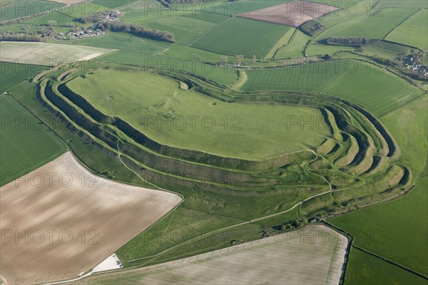 Maiden Castle, near Dorchester, Dorset, 2015. Creator: Historic England.