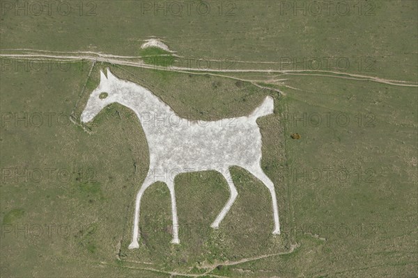 Alton Barnes White Horse hill figure, Wiltshire, 2015. Creator: Historic England.