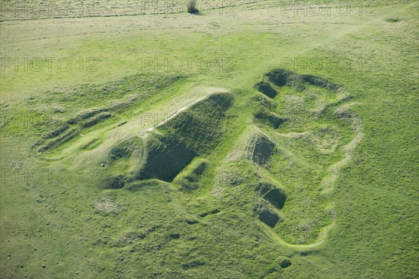 Adam's Grave long barrow on Walkers Hill, Wiltshire, 2015. Creator: Historic England.