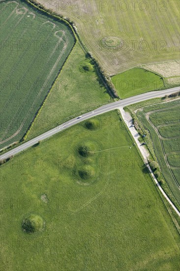 Overton Hill round barrow cemetery and The Sanctuary, Wiltshire, 2015. Creator: Historic England.