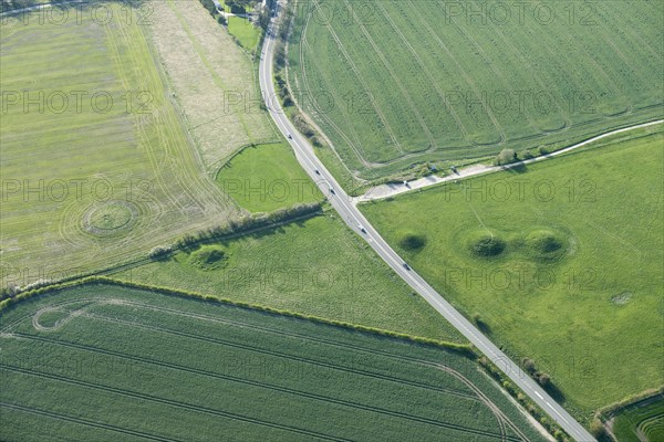 Overton Hill round barrow cemetery and The Sanctuary, Wiltshire, 2015. Creator: Historic England.