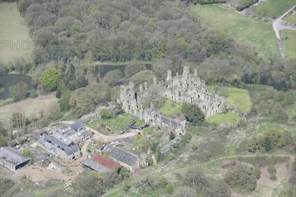 The ruins of Wingfield Manor, a medieval great house, Derbyshire, 2016. Creator: Historic England.