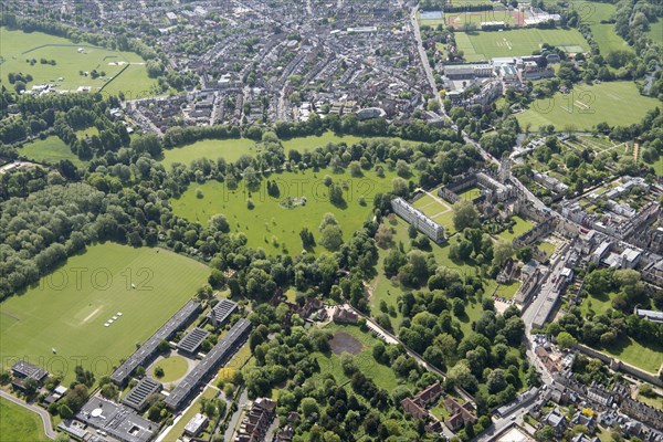 The landscape park and college gardens at Magdalen College, Oxford, Oxfordshire, 2018. Creator: Historic England.