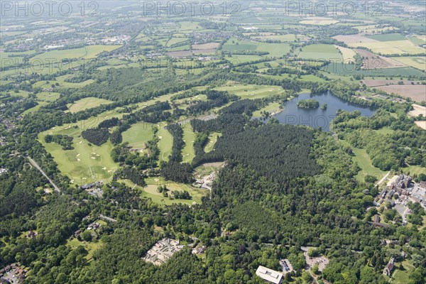 The estate and landscape park around Bearwood College, Wokingham, 2018. Creator: Historic England.