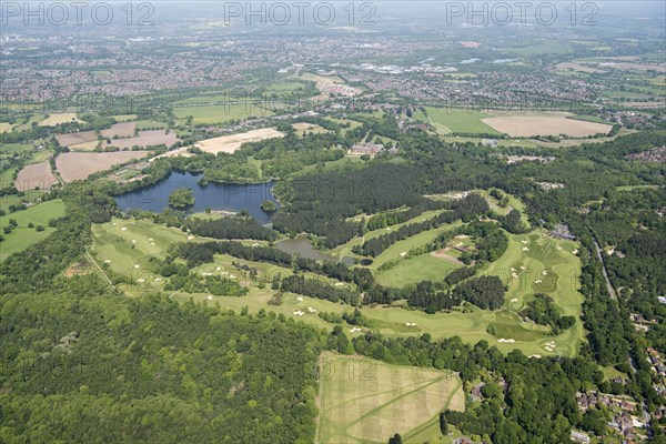 The estate and landscape park around Bearwood College, Wokingham, 2018. Creator: Historic England.