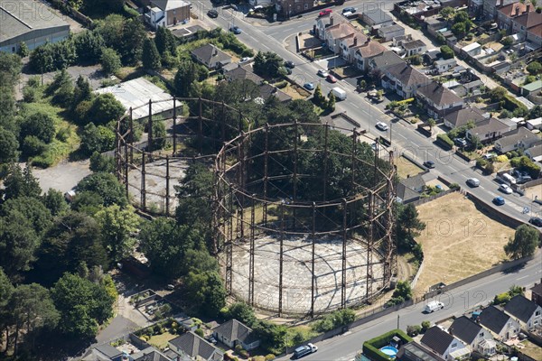 Gas holders, Branksome Gas Works, Poole, Dorset, 2018. Creator: Historic England.