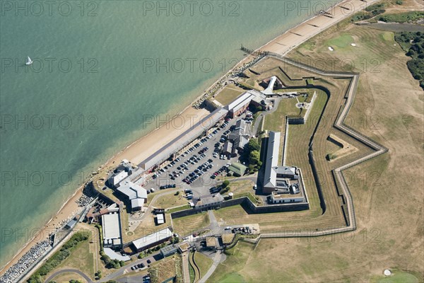 Fort Monckton, a bastioned artillery fort, Gosport, Hampshire, 2018.