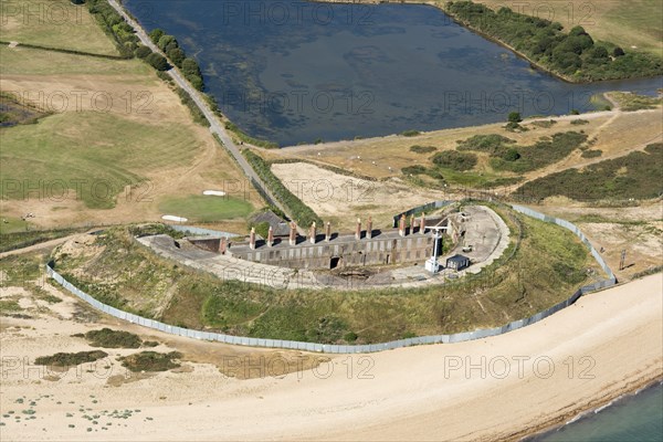 Fort Gilkicker, a semi-circular casemated coastal battery, Hampshire, 2018. Creator: Historic England.