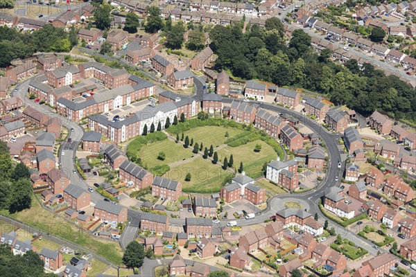 New housing at Horseshoe Crescent, Great Barr, West Midlands, 2018. Creator: Historic England.