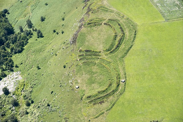 Bewick Hill Iron Age multivallate hillfort and pillboxes, Old Bewick, Northumberland, 2018. Creator: Historic England.