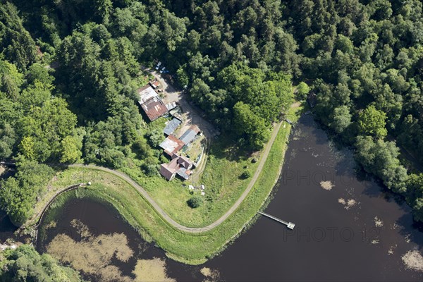 Debdon Sawmill and Power House, Debdon Lake, Northumberland, 2018. Creator: Historic England.