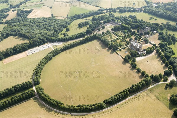 Hardwick Hall, Hardwick Old Hall and surrounding landscape park, Derbyshire, 2018. Creator: Historic England.