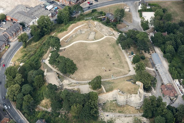 Pontefract Castle, a Norman motte and bailey castle, West Yorkshire, 2018. Creator: Historic England.