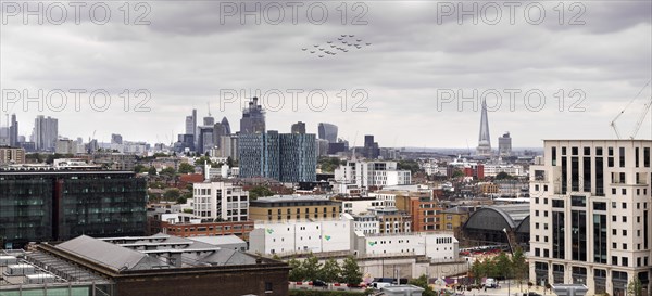 General view of the London skyline looking south-east from King's Cross, 2018. Creator: James O Davies.