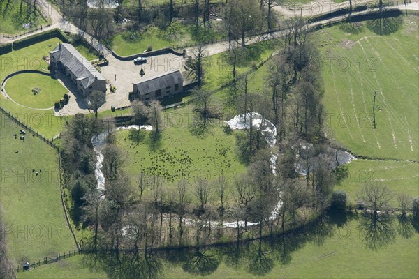 Old Hall, Bretters Farm moated site and fishponds, Heath Charnock, Lancashire, 2019. Creator: Historic England.