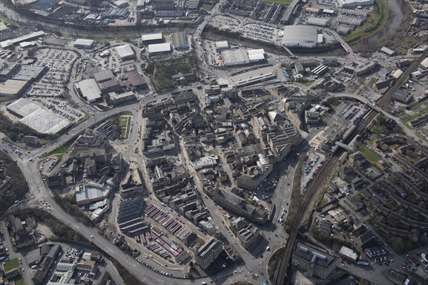 The town centre and Heritage Action Zone area, Dewsbury, Yorkshire, 2019. Creator: Historic England.