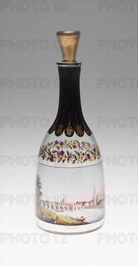 Bottle with a View of Dresden, Dresden, 1814.