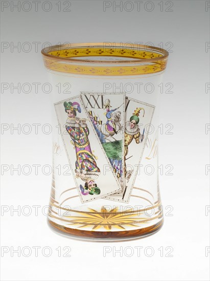 Beaker with Tarot Cards, Vienna, c. 1820.