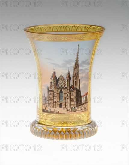 Beaker with St. Stephen's Cathedral, Vienna, Vienna, c. 1830.