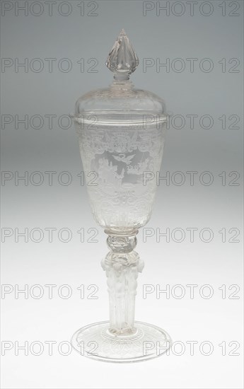 Goblet (Pokal) with Herm Stem, Western Germany, 1734.