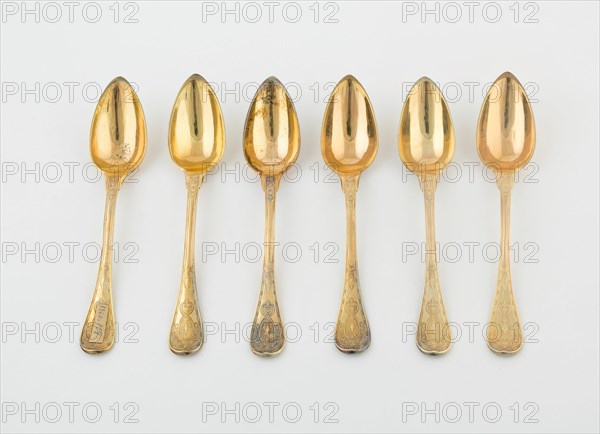 Set of Dessert Spoons (10), Paris, 1789/1820.