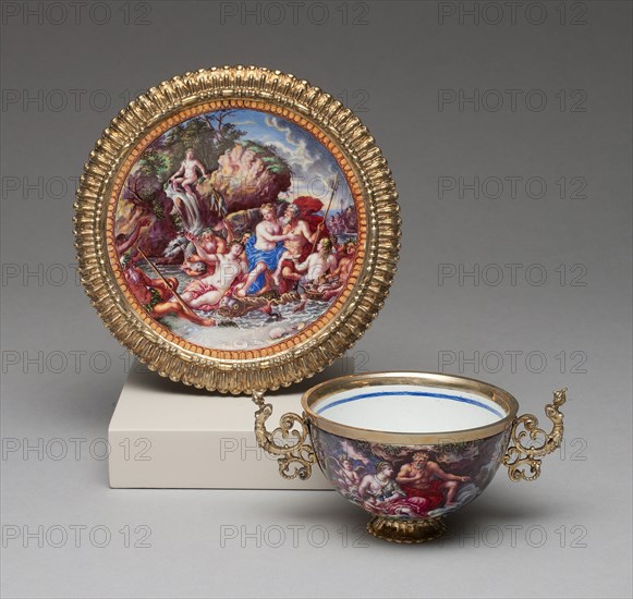 Tea Bowl and Saucer, Augsburg, c. 1700.