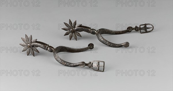 Pair of Spurs, Europe, early 17th century.