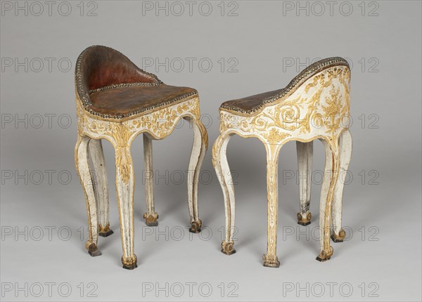 Pair of Musician's Chairs, Northern Italy, c. 1770.