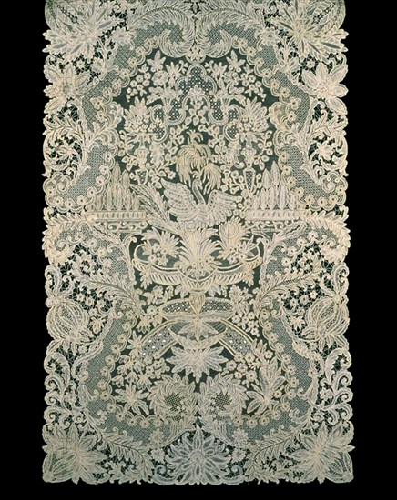Scarf, Belgium, 1865/1900 (based on design from 1720/30).