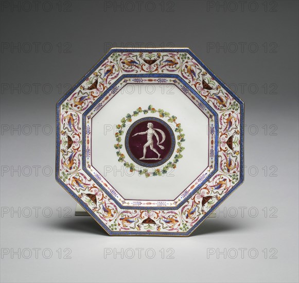 Plate from the Arabesque Service, France, 1785.