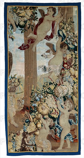 September and October From The Twelve Months of the Year (Fragment), Brussels, After 1675. Woven at the workshop of Gerard Peemans, after a design by David II Teniers.