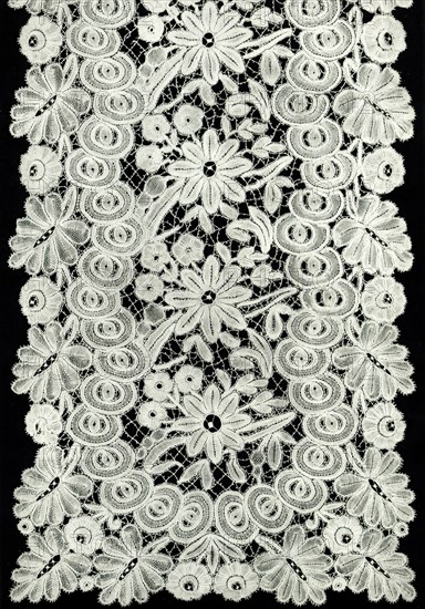 Scarf, Belgium, 1880s/90s.