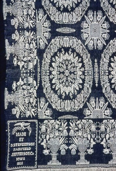 Coverlet, United States, 1868.