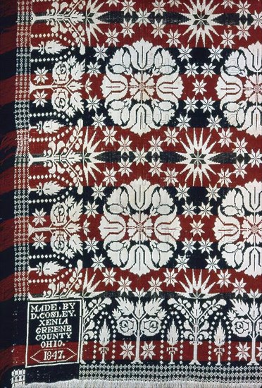 Coverlet, Ohio, 1847.