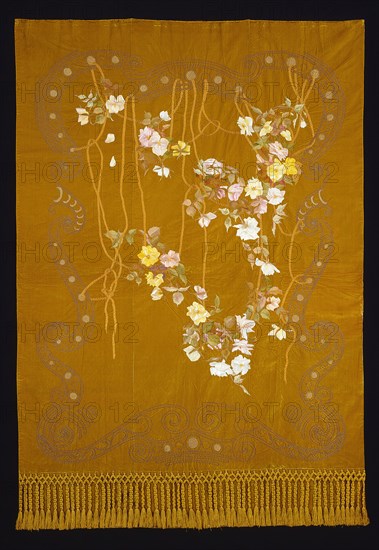 Portière, Chicago, 1880/1900. Hanging curtain for a door or doorway, designed by Anna G. Lyman.