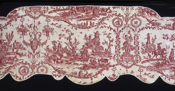 La Liberté Americaine (American Liberty) (Furnishing Fabric), France, 1783/89. Designed by Jean Baptiste Huet after medallion designed by Augustin Dupré.