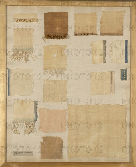 Mummy Wrapping Fragments, Egypt, Roman period (30 B.C.- 641 A.D.)/Arab period (641-969), 1st/8th century.