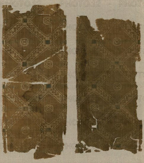 Two Border Fragments, Egypt, Roman period (30 B.C.- 641 A.D.), 5th/6th century.